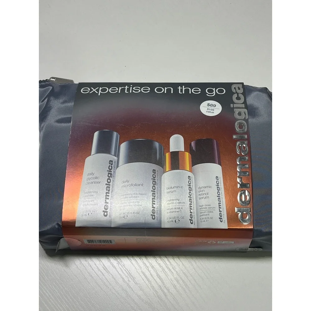 NEW Dermalogica Expertise On The Go Skincare Set Travel Bag Retinol Vitamin C